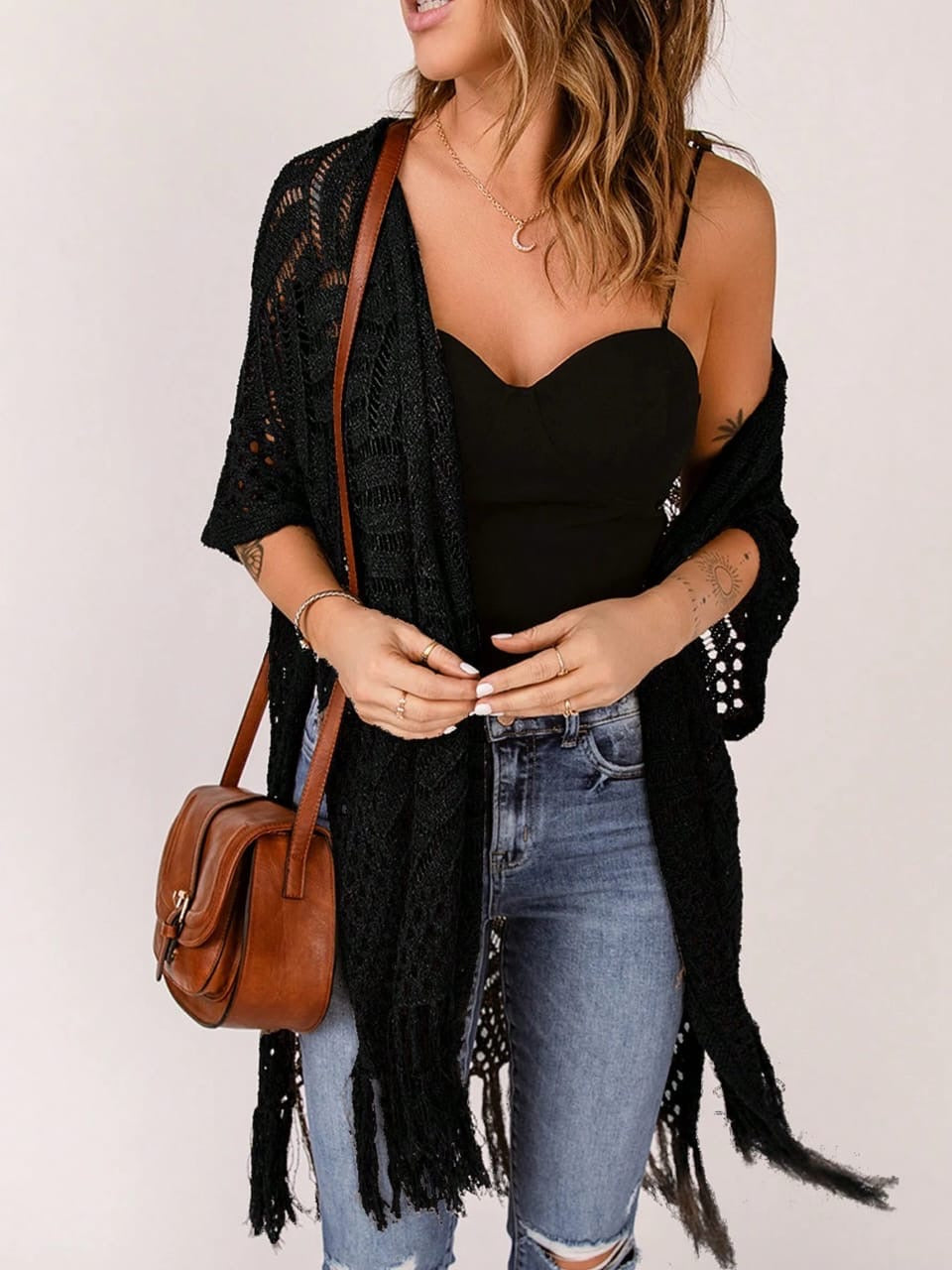 Coastal Breeze Fringe Kimono
