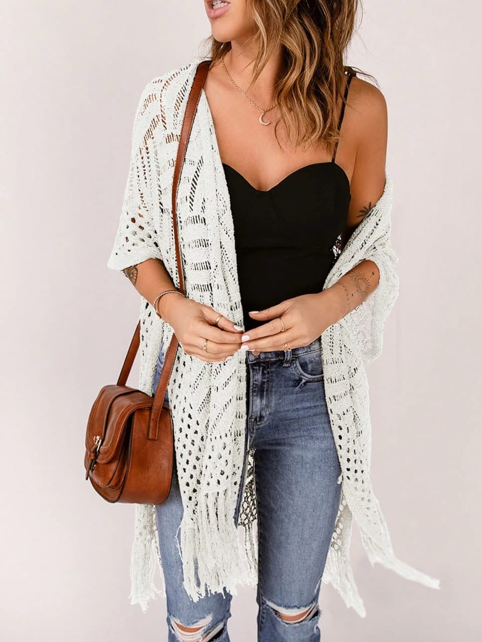 Coastal Breeze Fringe Kimono