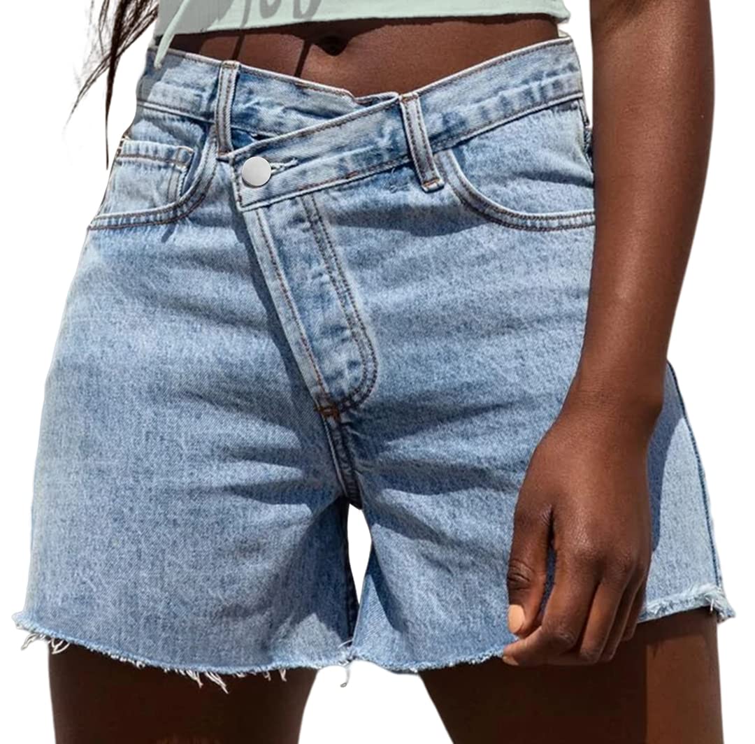 CurveSeam™ - Cross Waist Denim Shorts