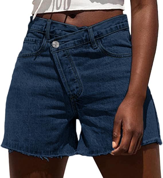 CurveSeam™ - Cross Waist Denim Shorts