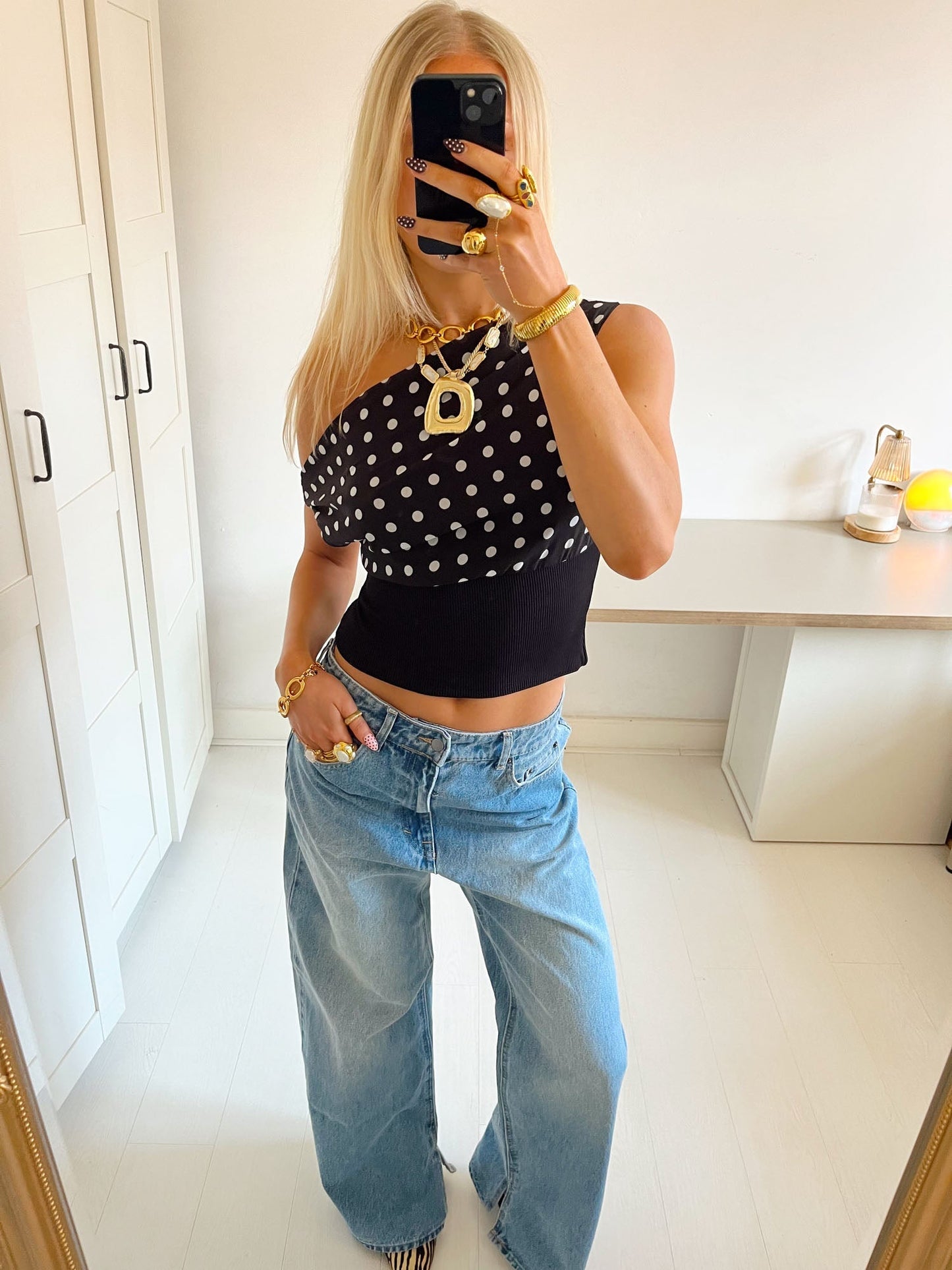 PolkaDrape™ Asymmetrical Top