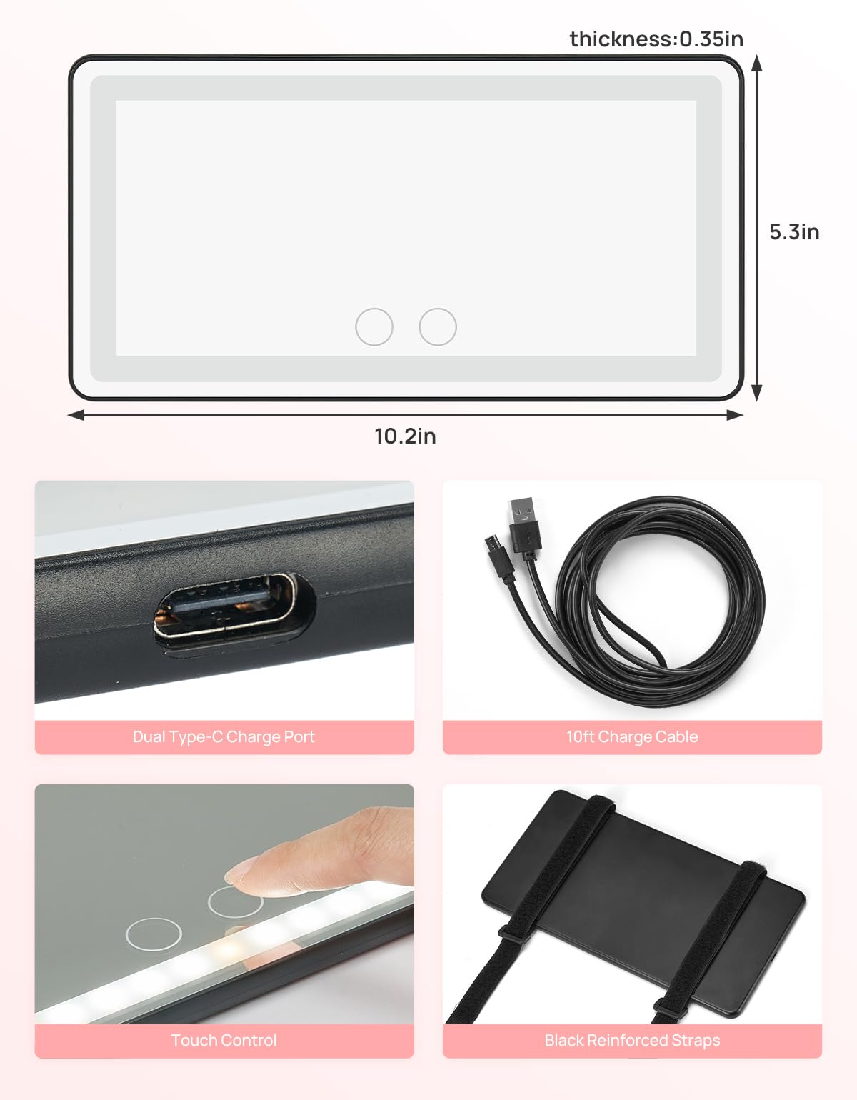Passenger Princess™ LED Visor Vanity Mirror